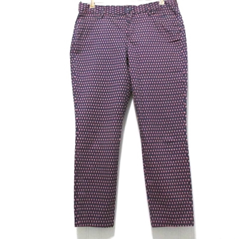GAP Slim City Blue Patterned Khaki Pants, Size 8 - Picture 5 of 8